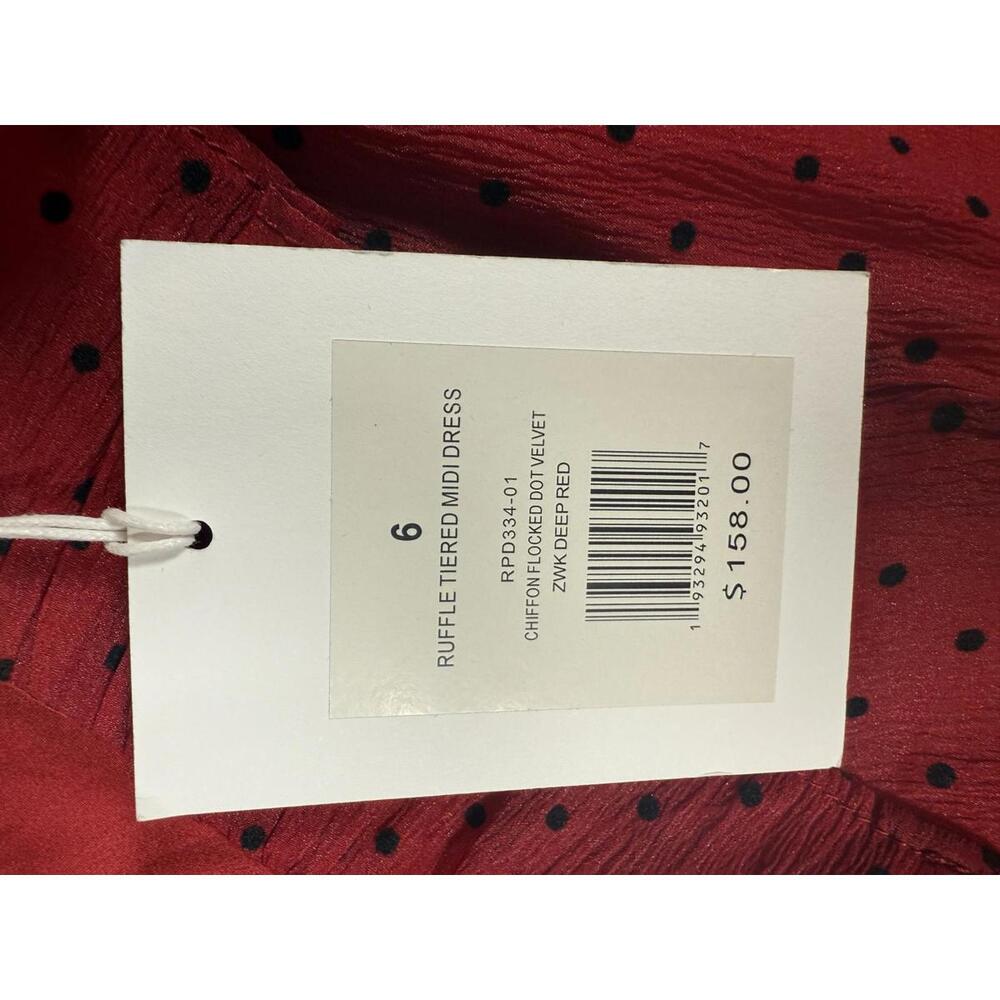NWT Rachel Parcell Dresses Rachel Parcell Ruffle Tiered Midi Dress Size 6 - Picture 7 of 8